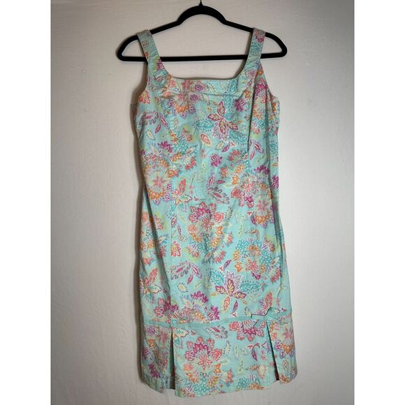 Vintage Sigrid Olsen Sport Blue Floral Spring Paisley Dress Size 4 - Picture 5 of 6